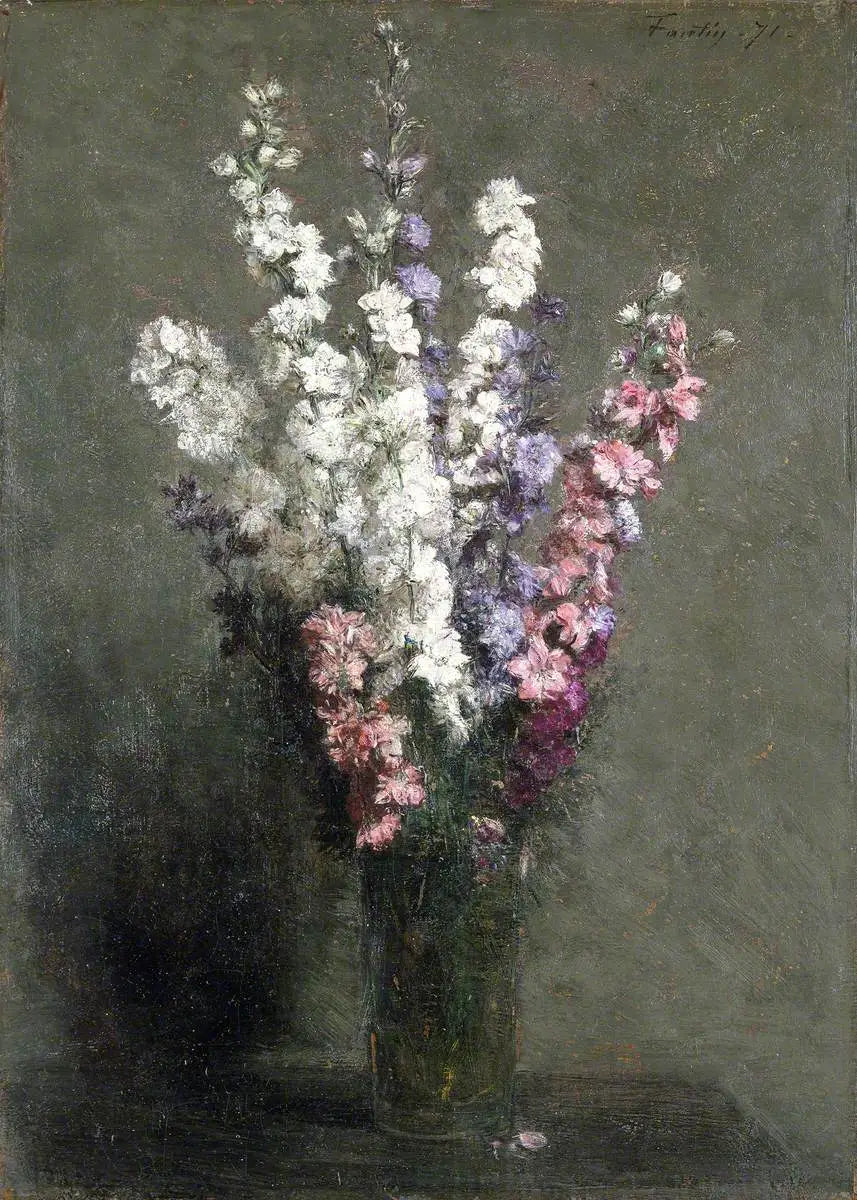 Pieds d'alouette - Henri Fantin-Latour image 1 reproduction artisanale de tableau