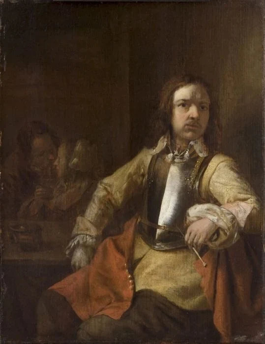 Soldat fumant, peinture de Pieter de Hooch
