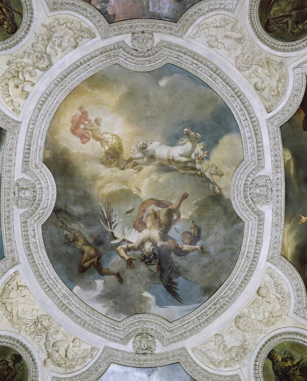 Plafond : Le Soleil. La Chute d'Icare. - Merry-Joseph Blondel