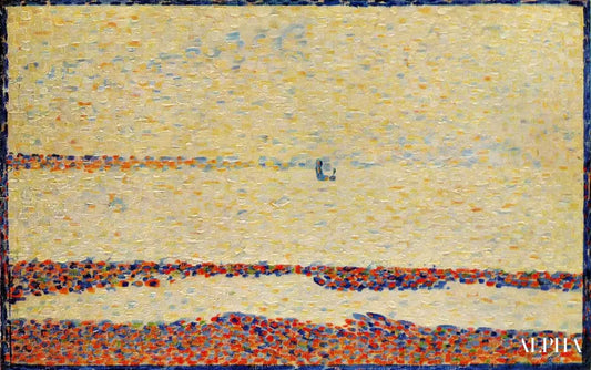 Plage de Gravelines - Georges Seurat - Reproductions de tableaux et peintures haut de gamme