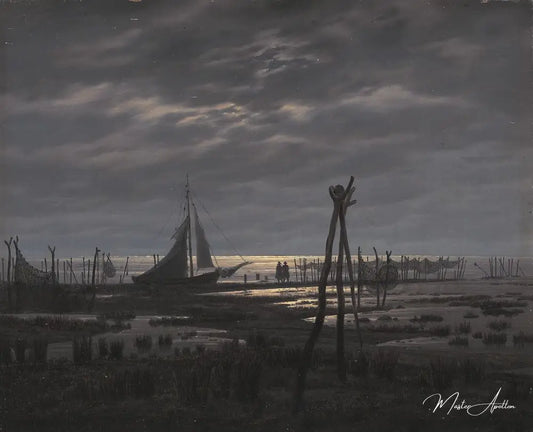 Plage marécageuse - Caspar David Friedrich - Reproductions de tableaux et peintures haut de gamme