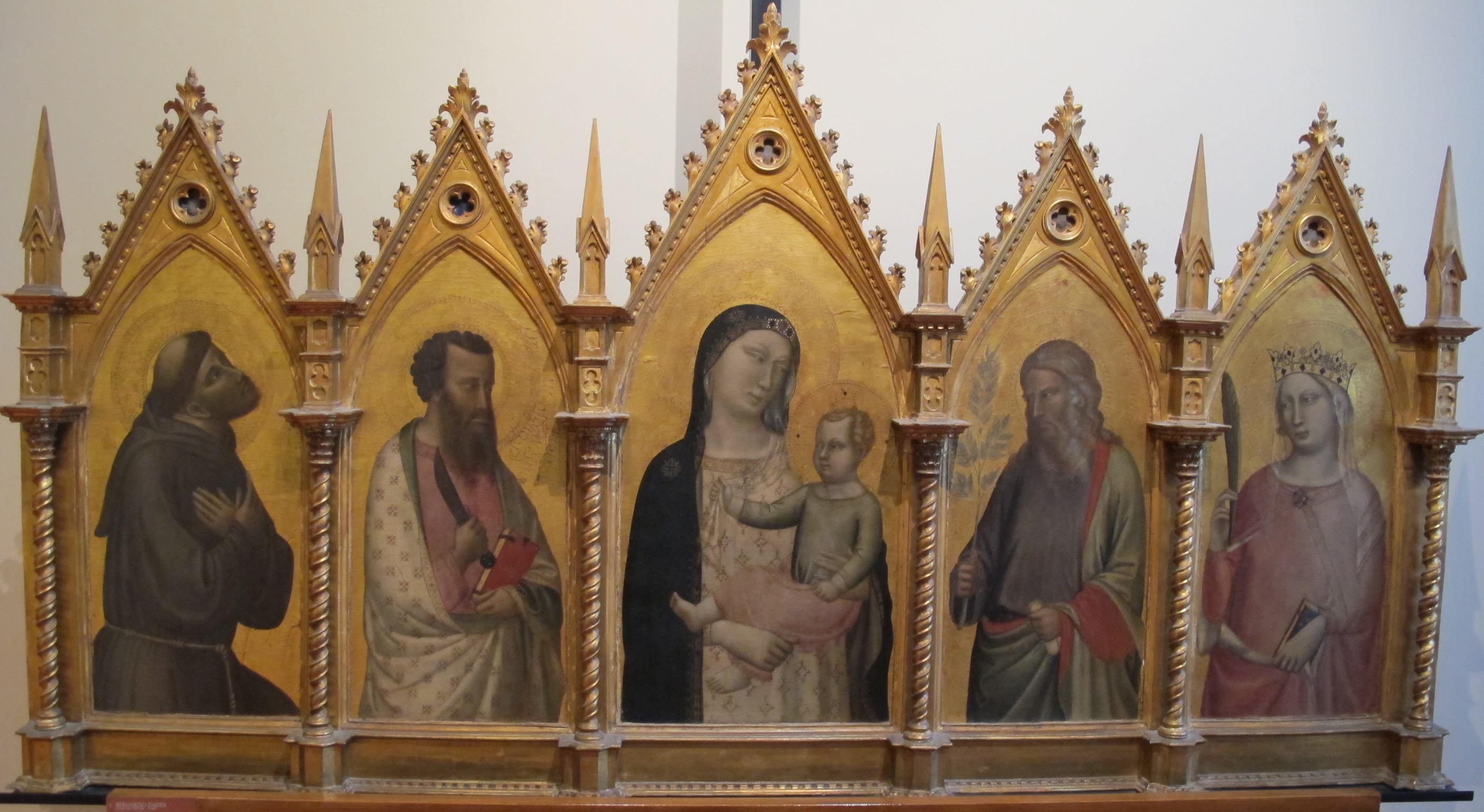 Polyptyque de la Vierge et de quatre saints - Bernardo Daddi - Alpha Reproduction