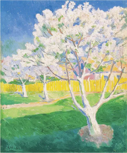 עצי פרחים בפרחים - קזימיר מאלביץ'