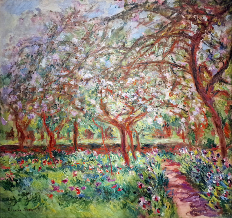 עצי תפוח בפריחה - Claude Monet