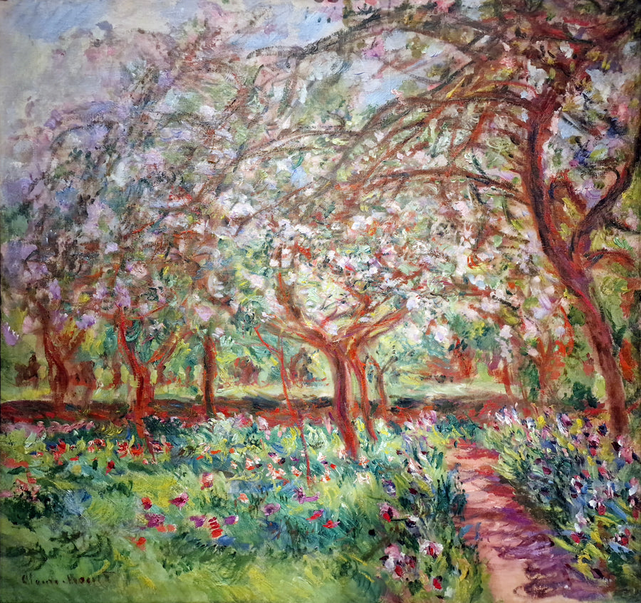 עצי תפוח בפריחה - Claude Monet