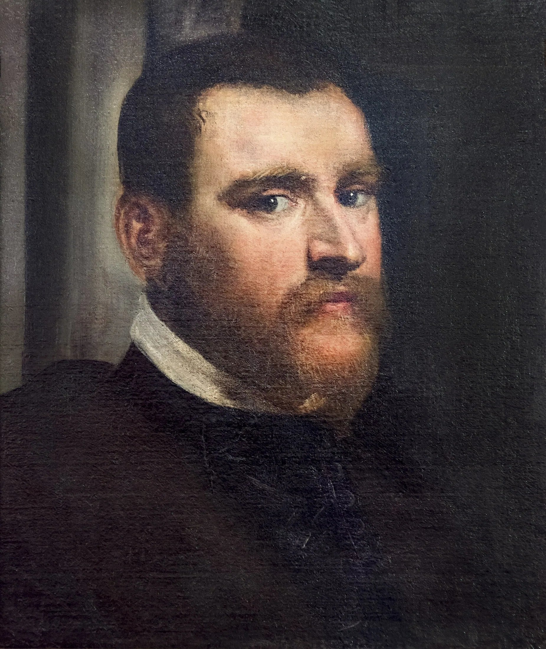 Portrait attribué au noble vénitien Zuan Pietro Ghisi - Jacopo Tintoretto image 1 tableau peint à l’huile sur toile