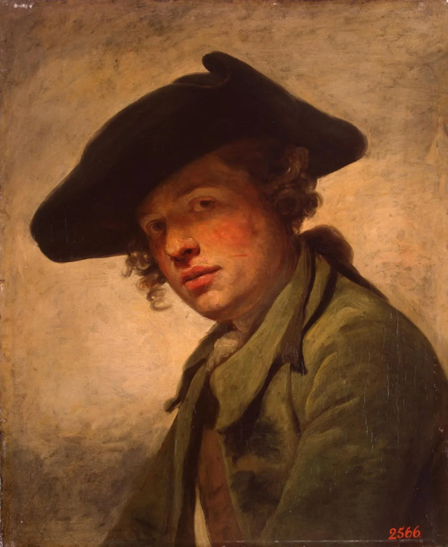 פורטרט של צעיר עם כובע - ז'אן-בטיסט גרוז