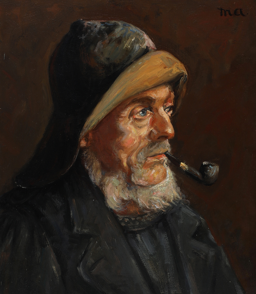 דיוקן של דייג. 35 x 31 ס"מ. - מייקל פיטר אנכר