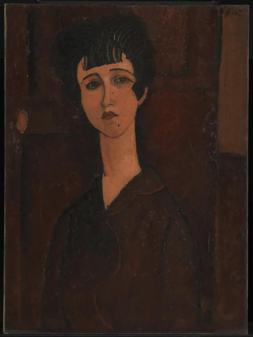 Portrait d'une fille - Amedeo Modigliani image 1 reproduction réalisée par Alpha Reproduction