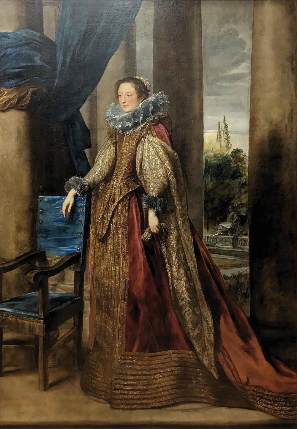Portrait d'une noble génoise - Antoine van Dyck image 1 tableau peint à l’huile sur toile