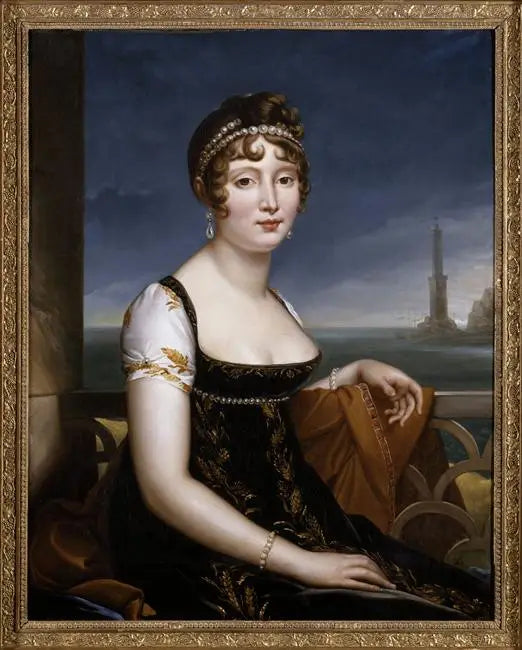 Portrait de Caroline Murat devant la baie de Naples - François Gérard - Alpha Reproduction