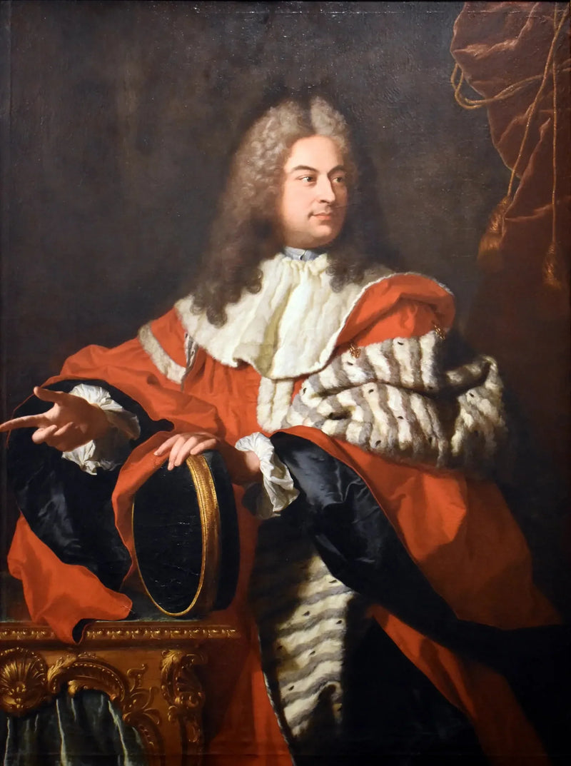 דיוקן של גספארד דה גוידן (1688-1767) כנשיא עם כובע מוות'ר. - הייאנט ריגו