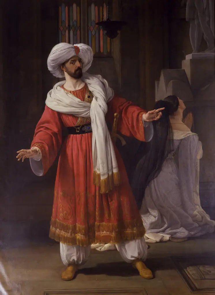 דיוקן של ג'ובאני דייוויד באלסנדרו ב-Gli arabi nelle Gallie של פציני - פרנצ'סקו הייז