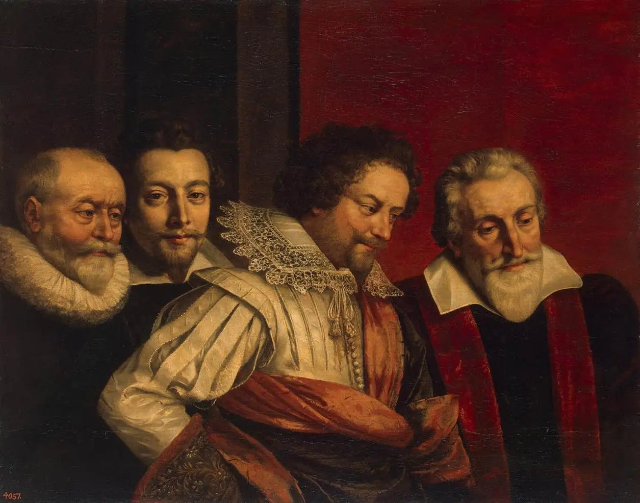 Portrait de groupe de quatre membres du Conseil de Paris (fragment du tableau perdu) - Frans Pourbus the Younger