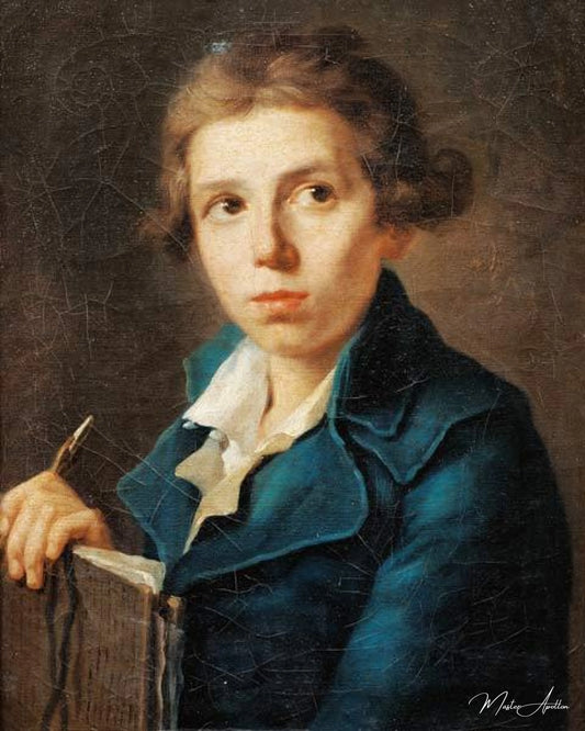 Portrait de Jacques-Louis David (1748-1825) dans sa jeunesse - Jacques-Louis David - Reproductions de tableaux et peintures haut de gamme