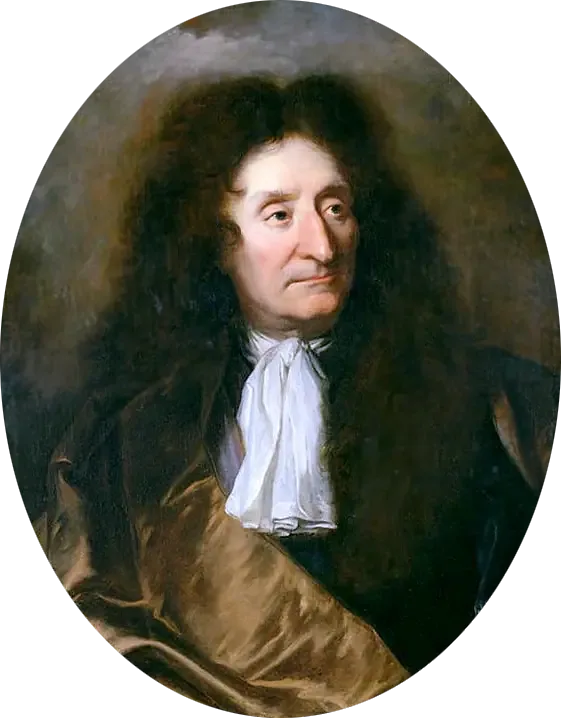 דיוקן של ז'אן דה לה פונטן (1621-1695), משורר - הייאסינט ריגו