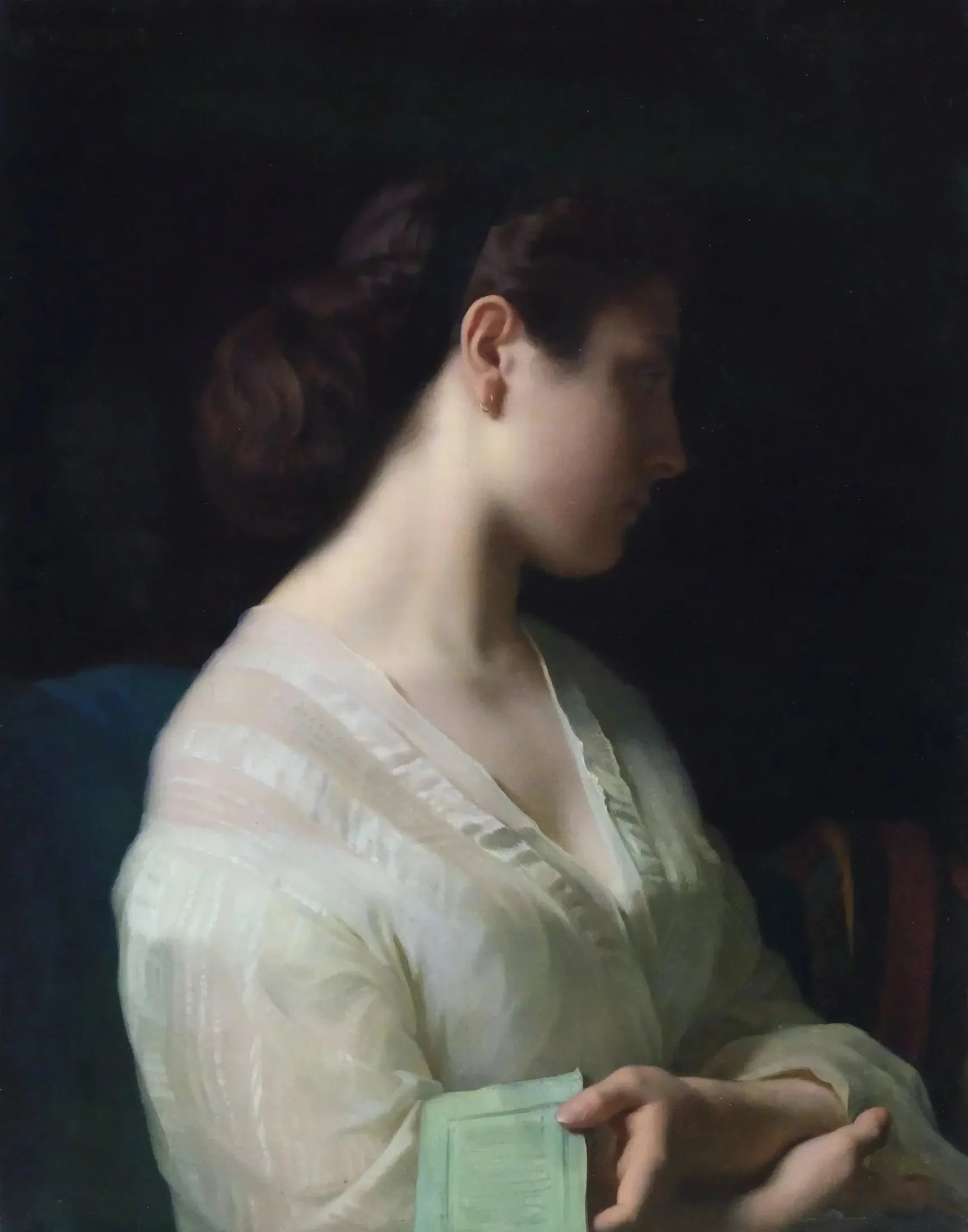 Portrait de jeune fille - Hippolyte Flandrin image 1 copie peinte à la main à l’huile