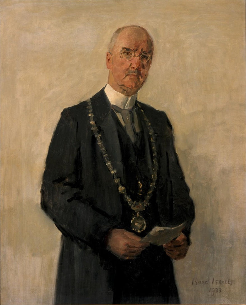 דיוקנו של יואכימוס פיטר פוקמה אנדריאה (1879-1949), ראש עיריית אוטרכט - אייזק ישראלס