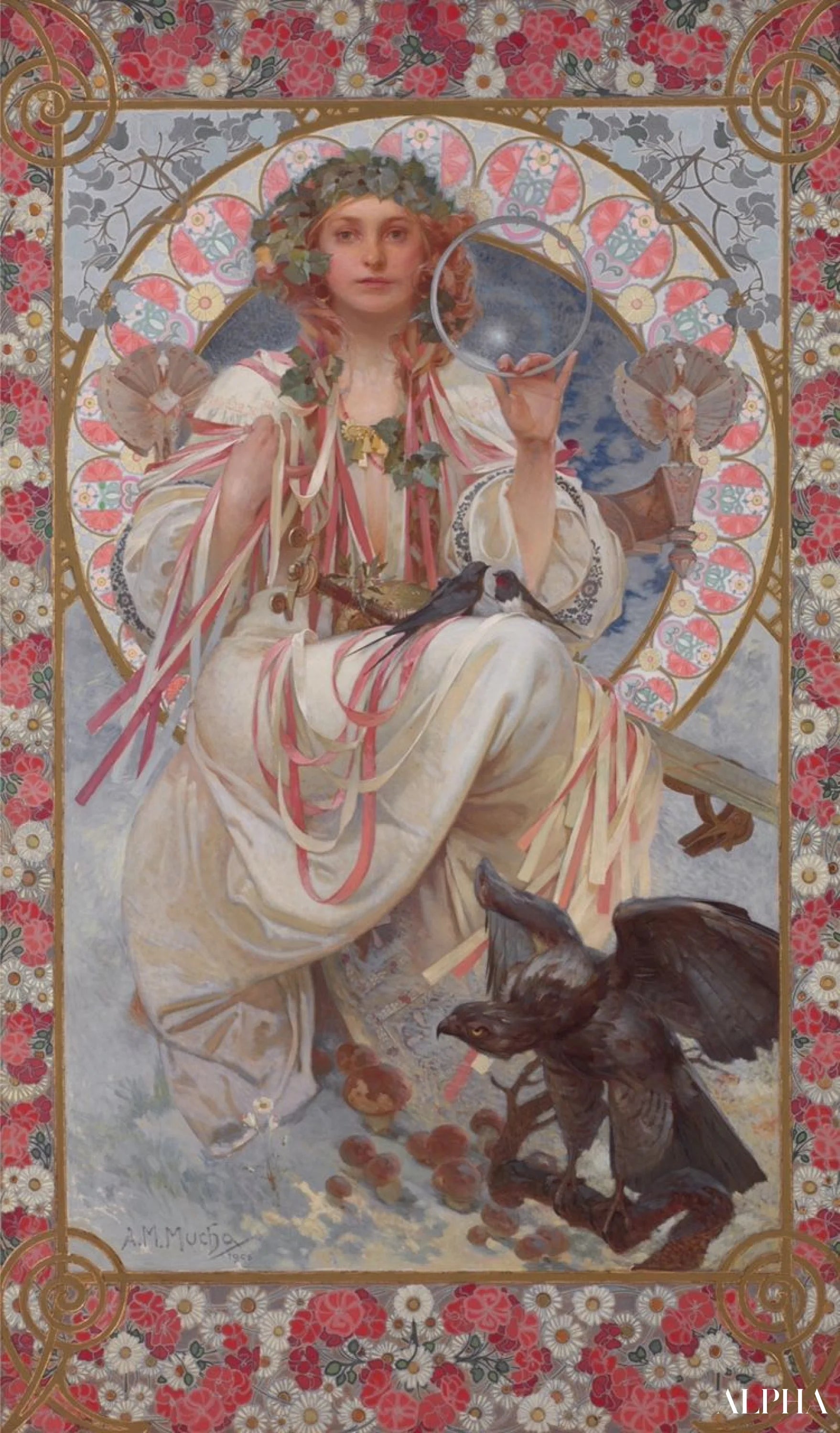 Portrait de Joséphine Crane Bradley dans le rôle de Glory - Mucha - Reproductions de tableaux et peintures haut de gamme