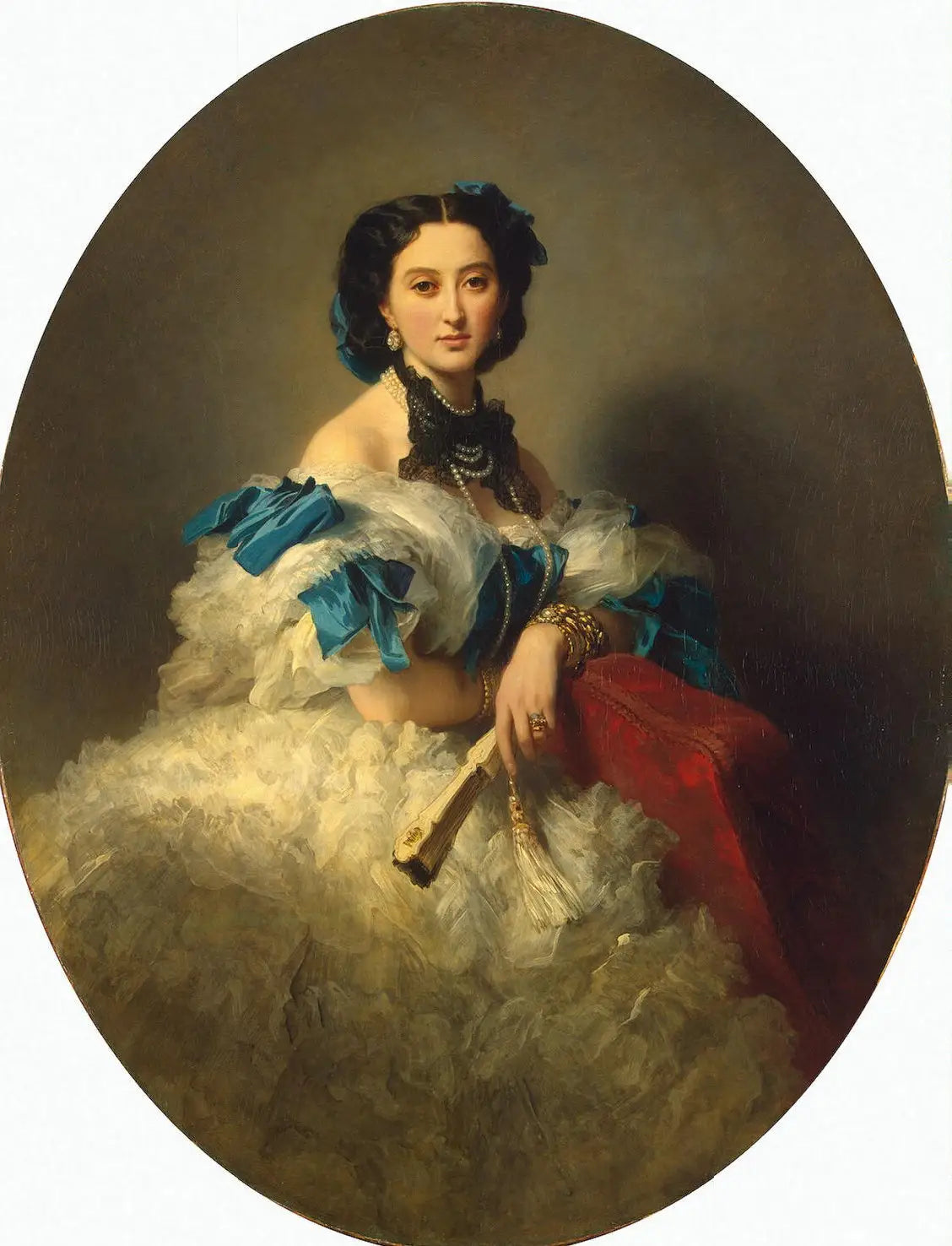 Portrait de la comtesse Varvara Musina-Pushkina - Franz Xaver Winterhalter image 1 reproduction artisanale de tableau