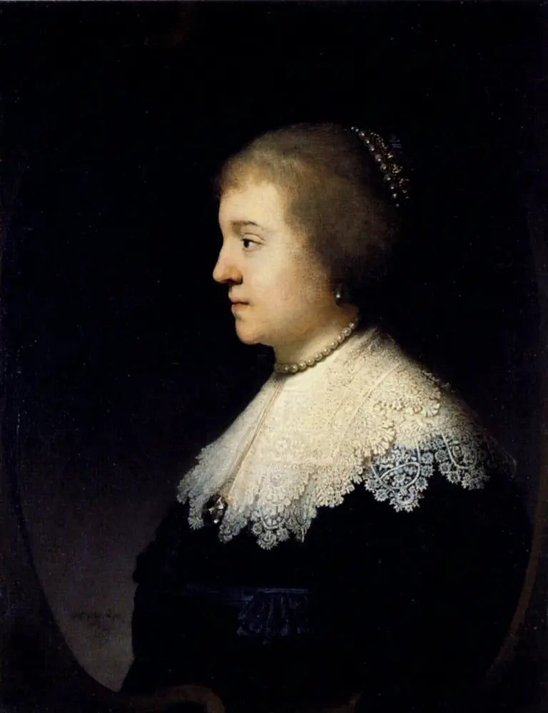 Portrait de la princesse Amalia van Solms - Rembrandt image 1 reproduction artisanale de tableau