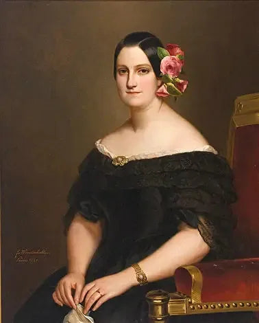 דיוקן של המלכה מריה-כריסטינה מספרד (1806-1878) - פרנץ קסאוור וינטרהולטר