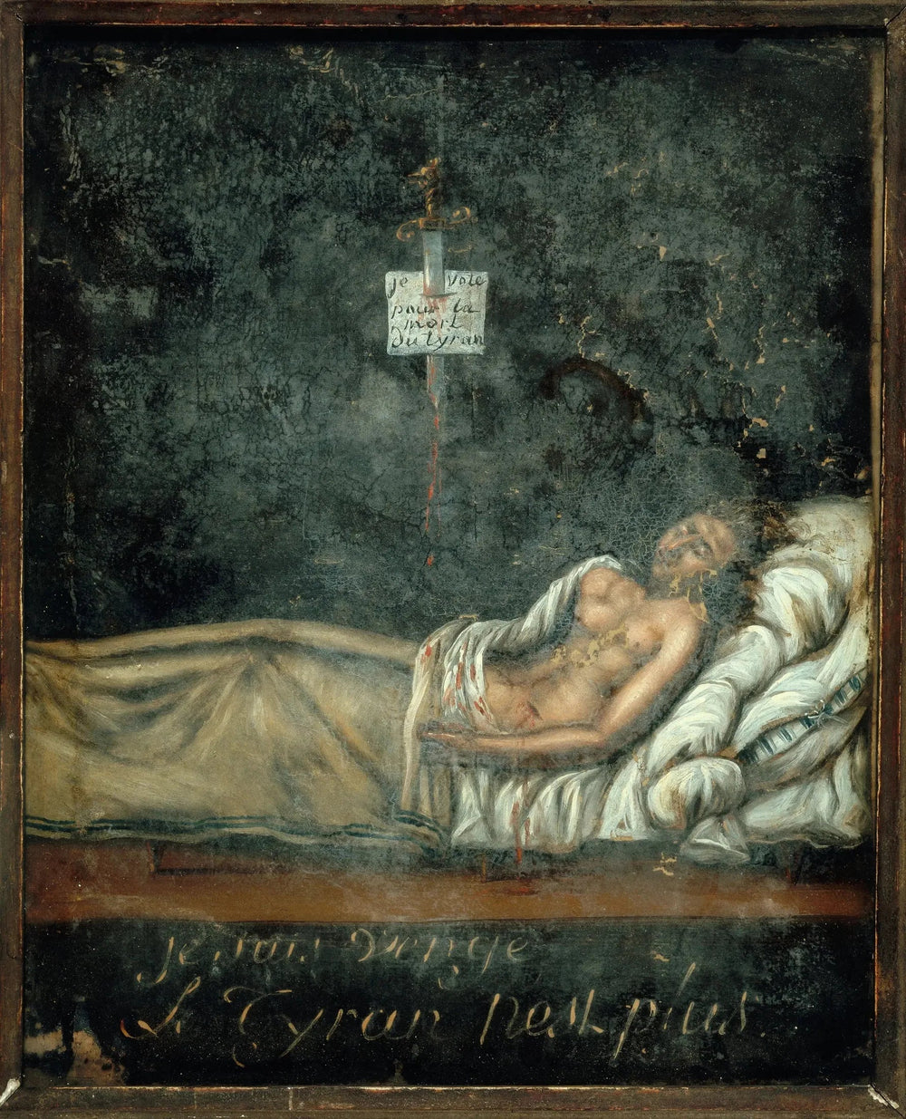 Portrait de Louis-Michel Le Peletier de Saint-Fargeau (1760-1793), sur son lit de mort - Jacques-Louis David image 1 tableau peint à l’huile sur toile