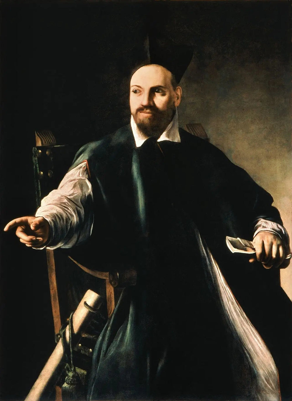Reproduction du tableau « Portrait de Maffeo Barberini - Le Caravage » par Alpha Reproduction en peinture à l’huile