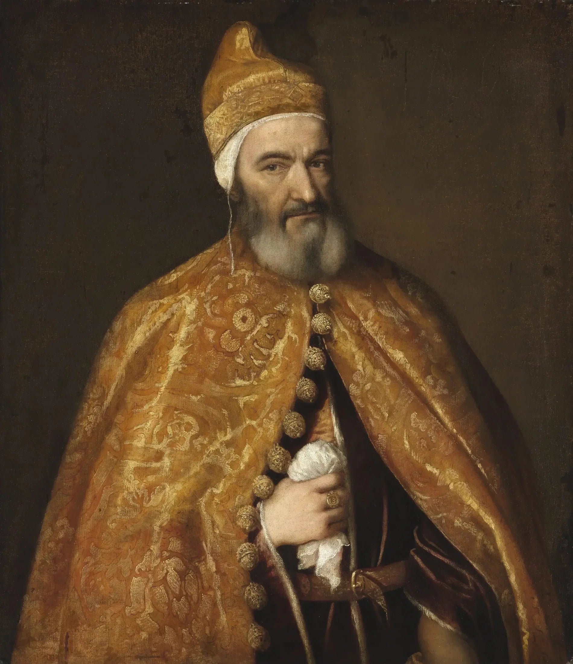 Portrait de Marcantonio Trevisan, Doge de Venise - Titian image 1 reproduction artisanale de tableau