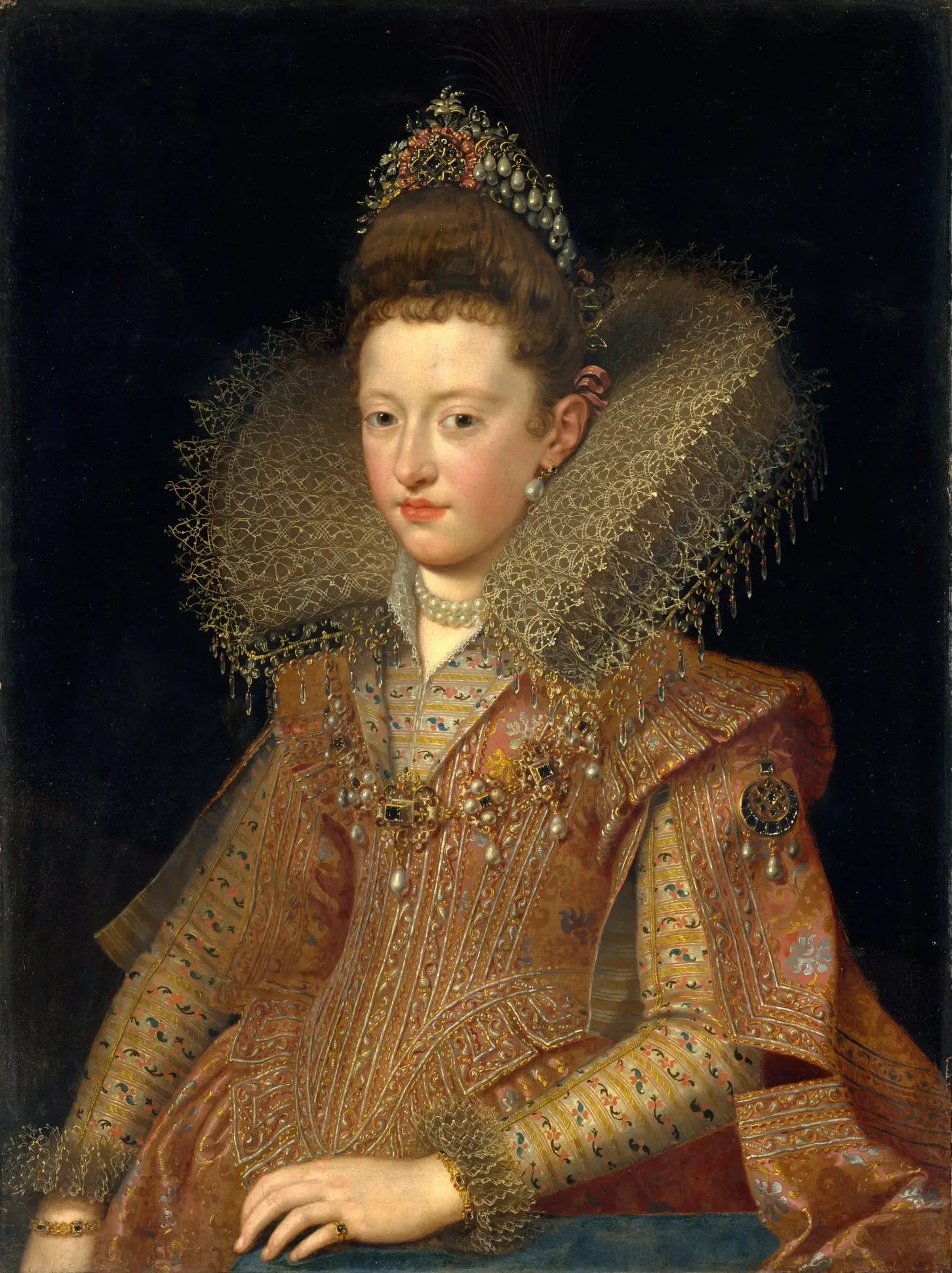 Portrait de Marguerite de Gonzague (1591-1632) princesse de Mantoue - Frans Pourbus the Younger - Alpha Reproduction