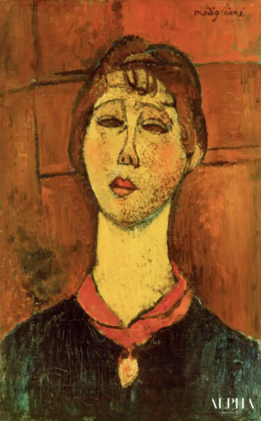 Portrait de Mme Blanche Dorivale - Amedeo Modigliani - Reproductions de tableaux et peintures haut de gamme