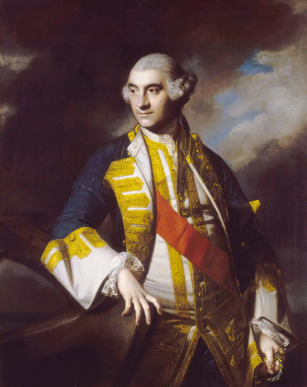Portrait de Sir Charles Saunders (c.1715-1775) - Joshua Reynolds image 1 reproduction artisanale de tableau