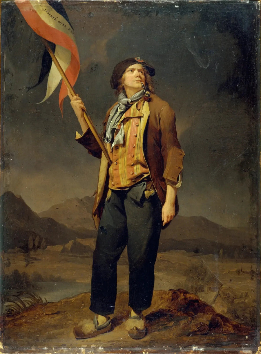 דיוקן של הזמר סיימון שינרד (1758-1832), בלבוש סן-קולוט, נושא דגל בפסטיבל החירות של סבויה, ב-14 באוקטובר 1792 - לואי-ליאופולד בויא