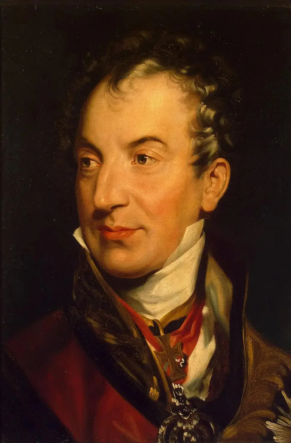 Portrait du prince Klemens Wenzel Lothar von Metternich (1773-1859) - Thomas Lawrence image 1 copie peinte à la main à l’huile