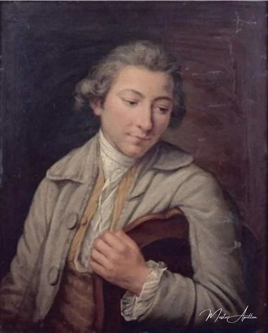 Portrait d'un jeune homme assis - Nicolas Bernard Lépicié - Reproductions de tableaux et peintures haut de gamme