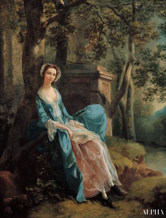 Portrait d'une femme (peut-être de la famille Lloyd) - Thomas Gainsborough - Reproductions de tableaux et peintures haut de gamme