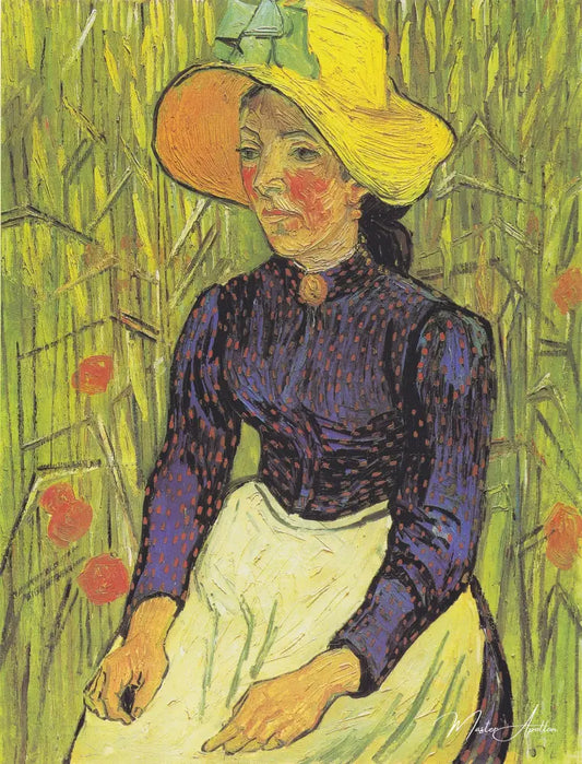 Portrait d'une jeune paysane - Van Gogh - Reproductions de tableaux et peintures haut de gamme