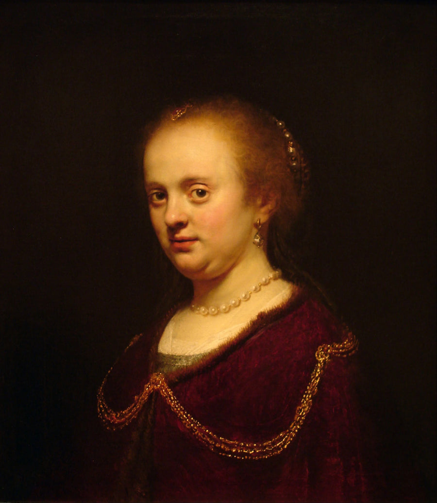Portrait d’une jeune femme — Rembrandt et atelier, 1634, Museo Nacional de Bellas Artes