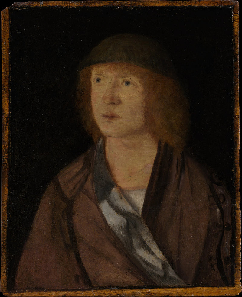Portrait d'un jeune homme ; (verso) Jeune fille tressant une guirlande - Hans Süss von Kulmbach