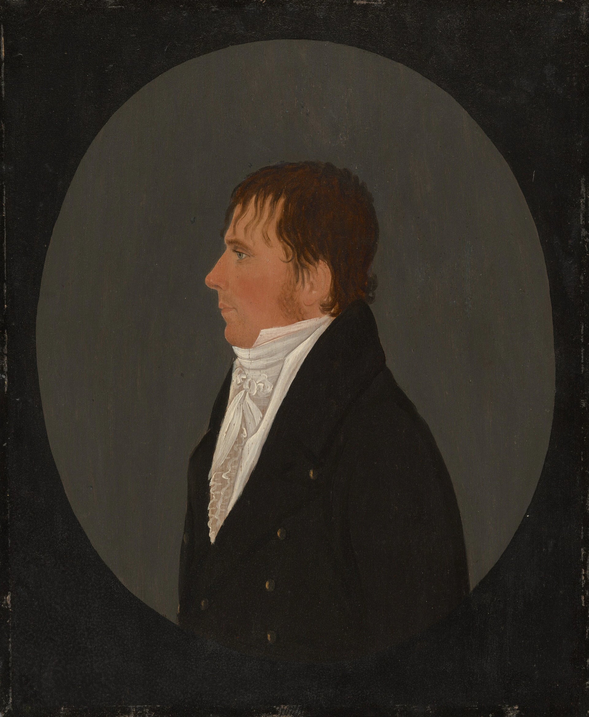 Portrait de profil d'un jeune homme - American 19th Century