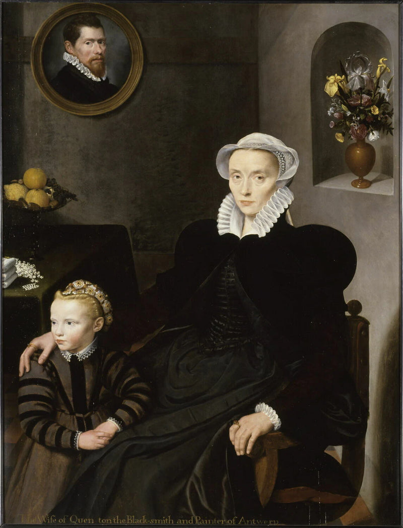 Portrait d'une veuve âgée de quarante ans et d'un enfant - Cornelis de Visscher