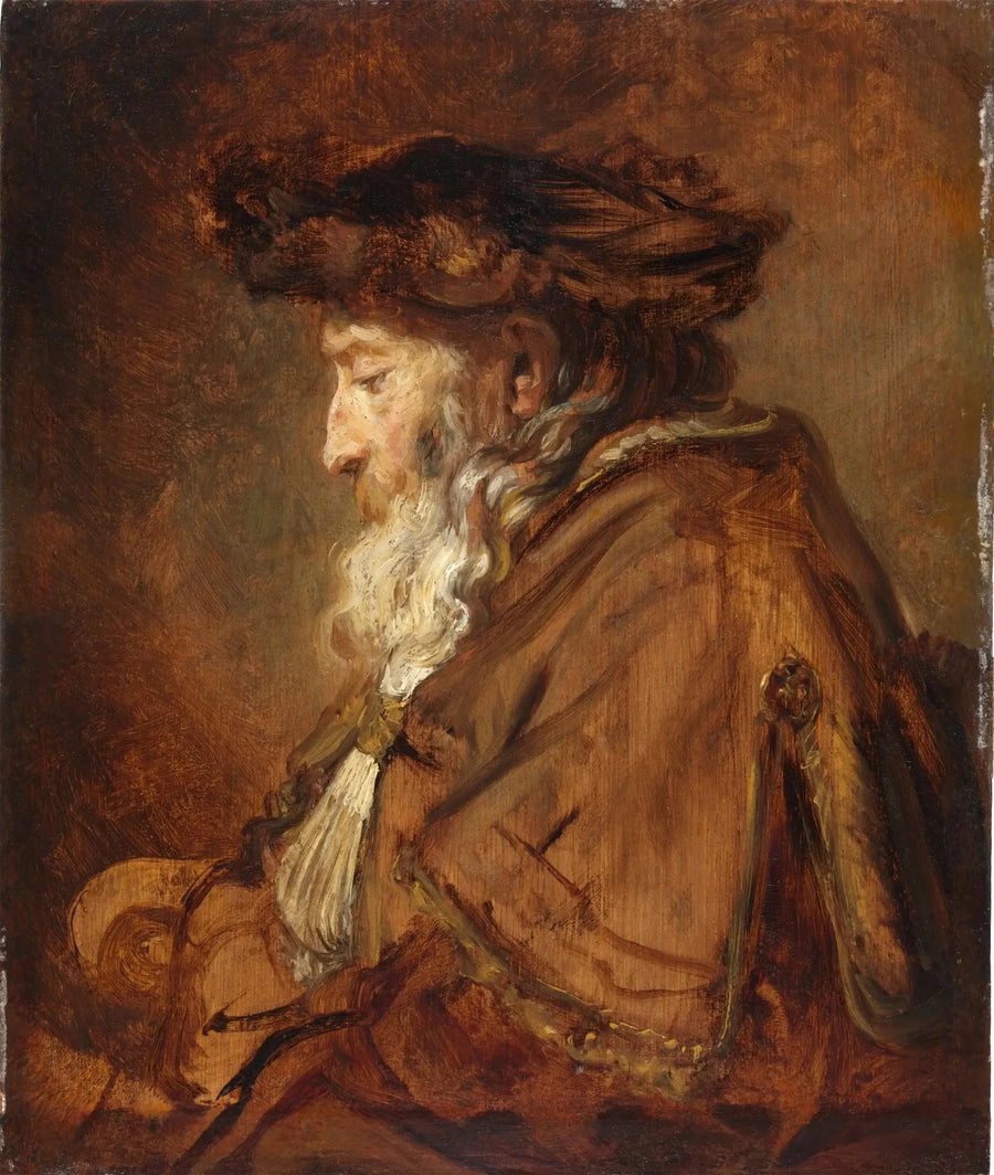 Portrait d’un vieil homme, dit rabbin — attribué à Rembrandt, vers 1645
