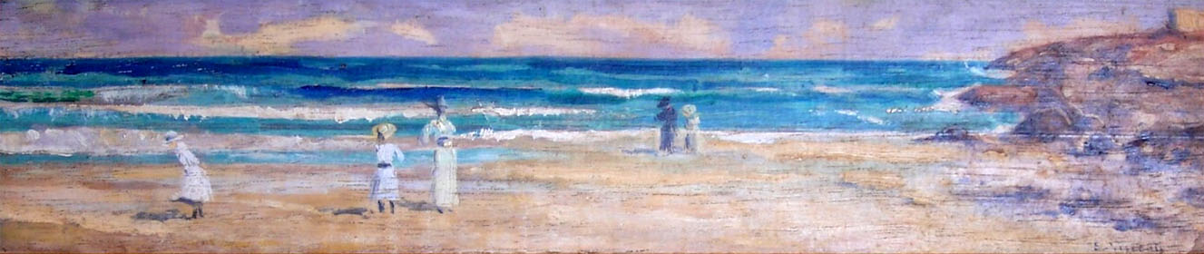 פראיה עם דמויות - Eliseu Visconti