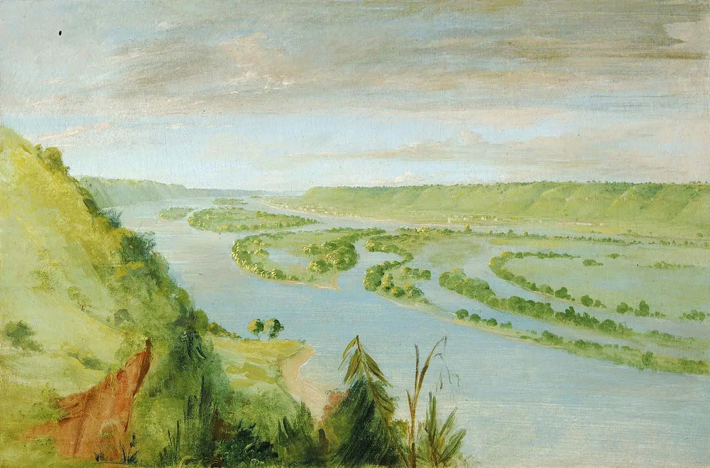 Prairie du Chien, garnison des États-Unis - George Catlin image 1 reproduction d’œuvre d’art à l’huile