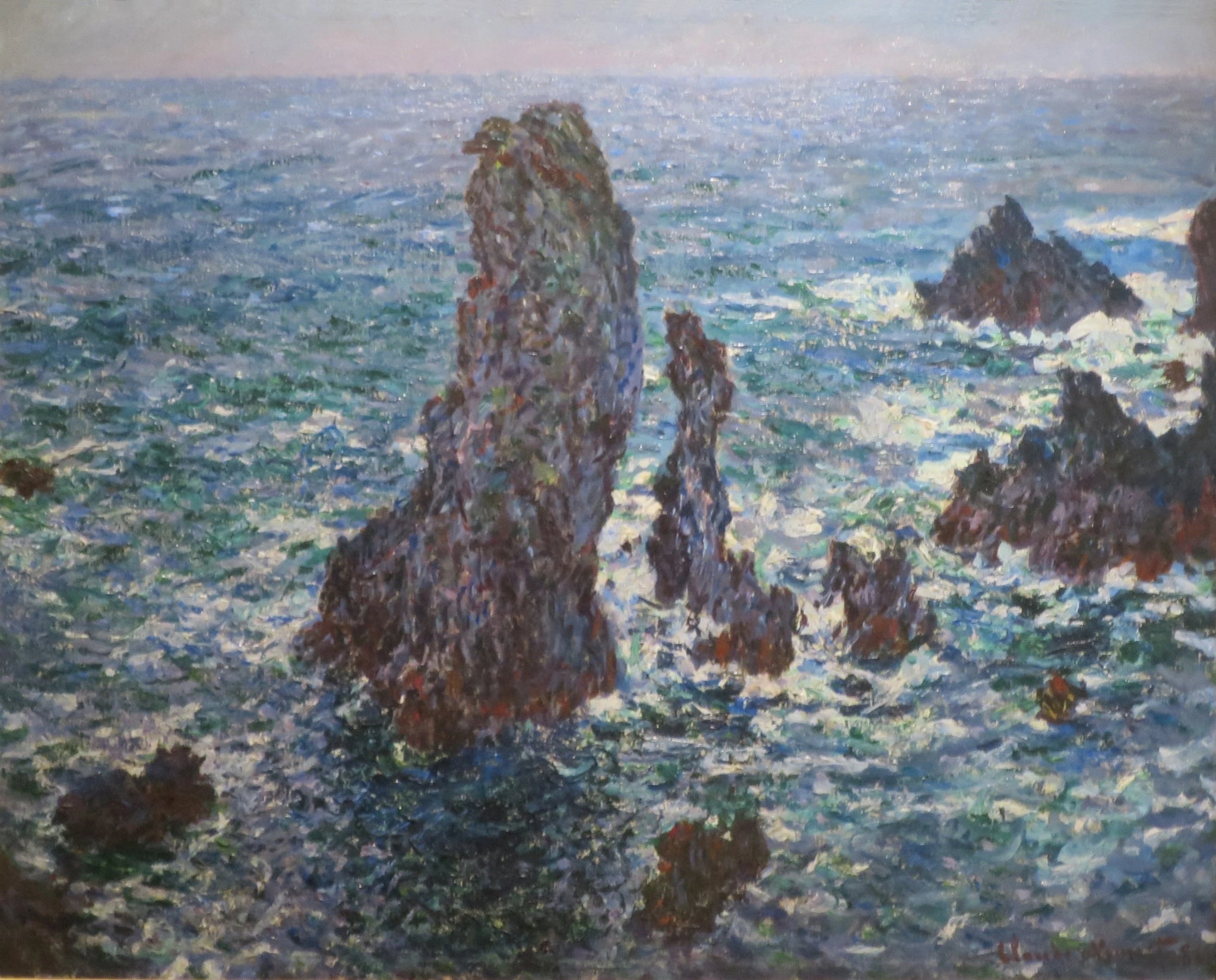 Les Pyramides de Port-Coton, mer sauvage W1084 par Claude Monet, musée Pouchkine