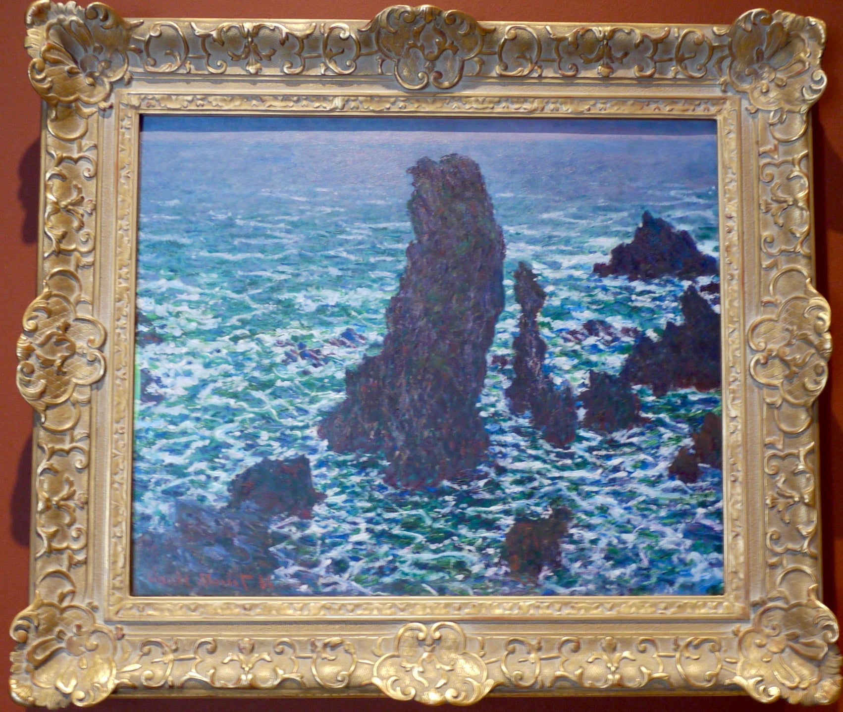 Les Pyramides à Port-Coton W1086 par Claude Monet, photographiées à la Ny Carlsberg Glyptotek
