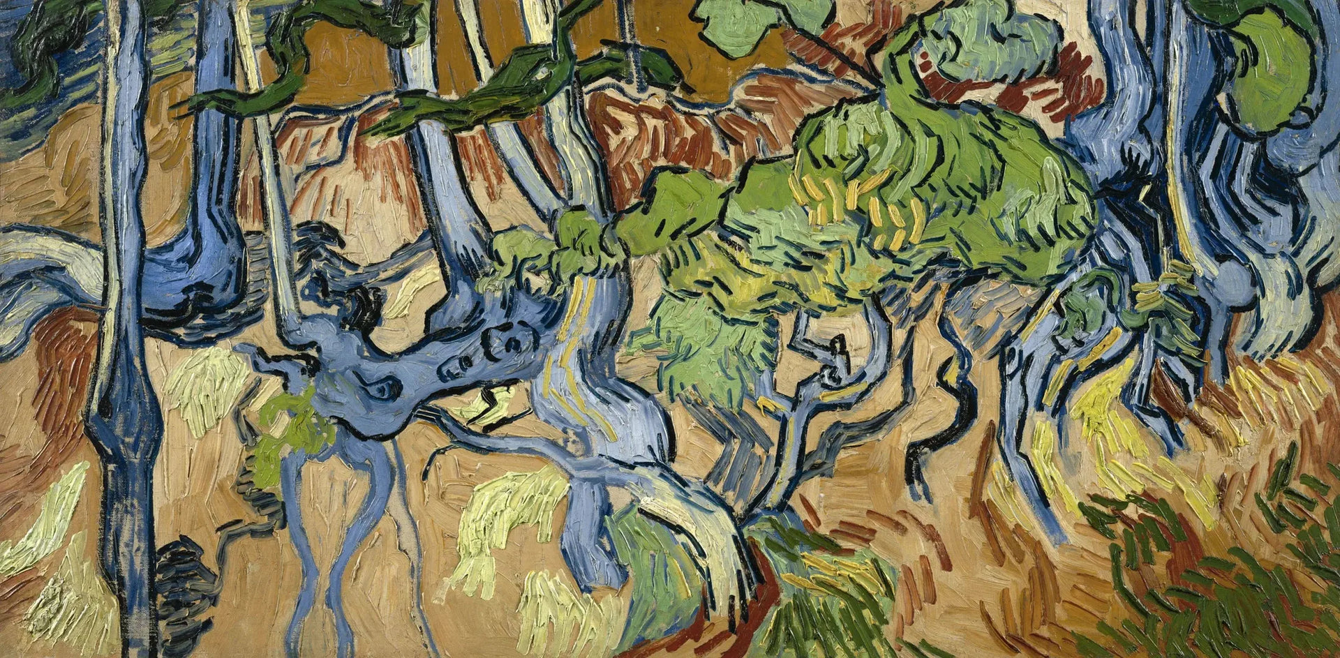Racines d'arbres - Vincent van Gogh image 1 reproduction de peinture à l’huile