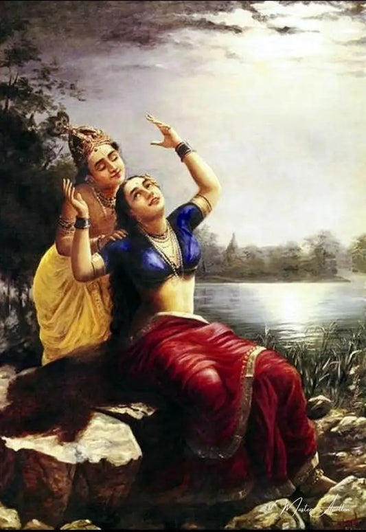 Radha and Madhav - Raja Ravi Varma - Reproductions de tableaux et peintures haut de gamme