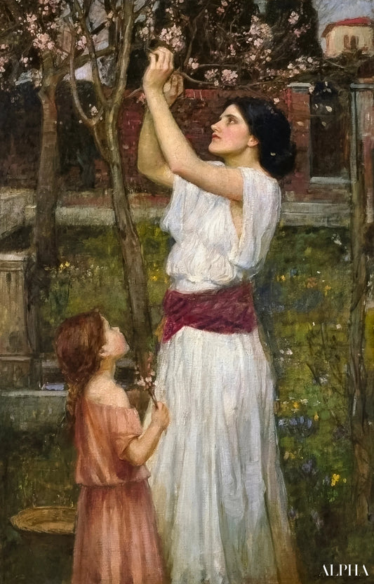 Rassembler des fleurs d’amandier - John William Waterhouse Reproductions de tableaux à la peinture à l’huile