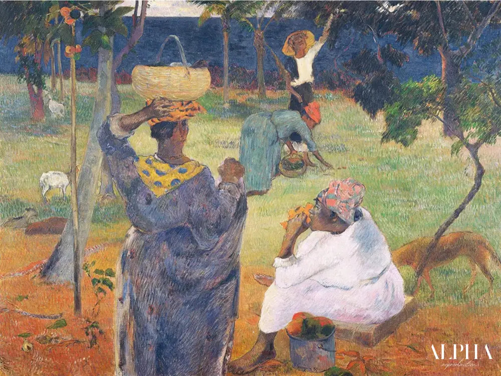 Récolte des fruits de la mangue - Paul Gauguin - Reproductions de tableaux et peintures haut de gamme